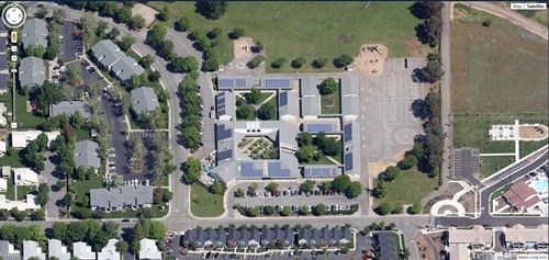 Aerial of LCC Solar Panels